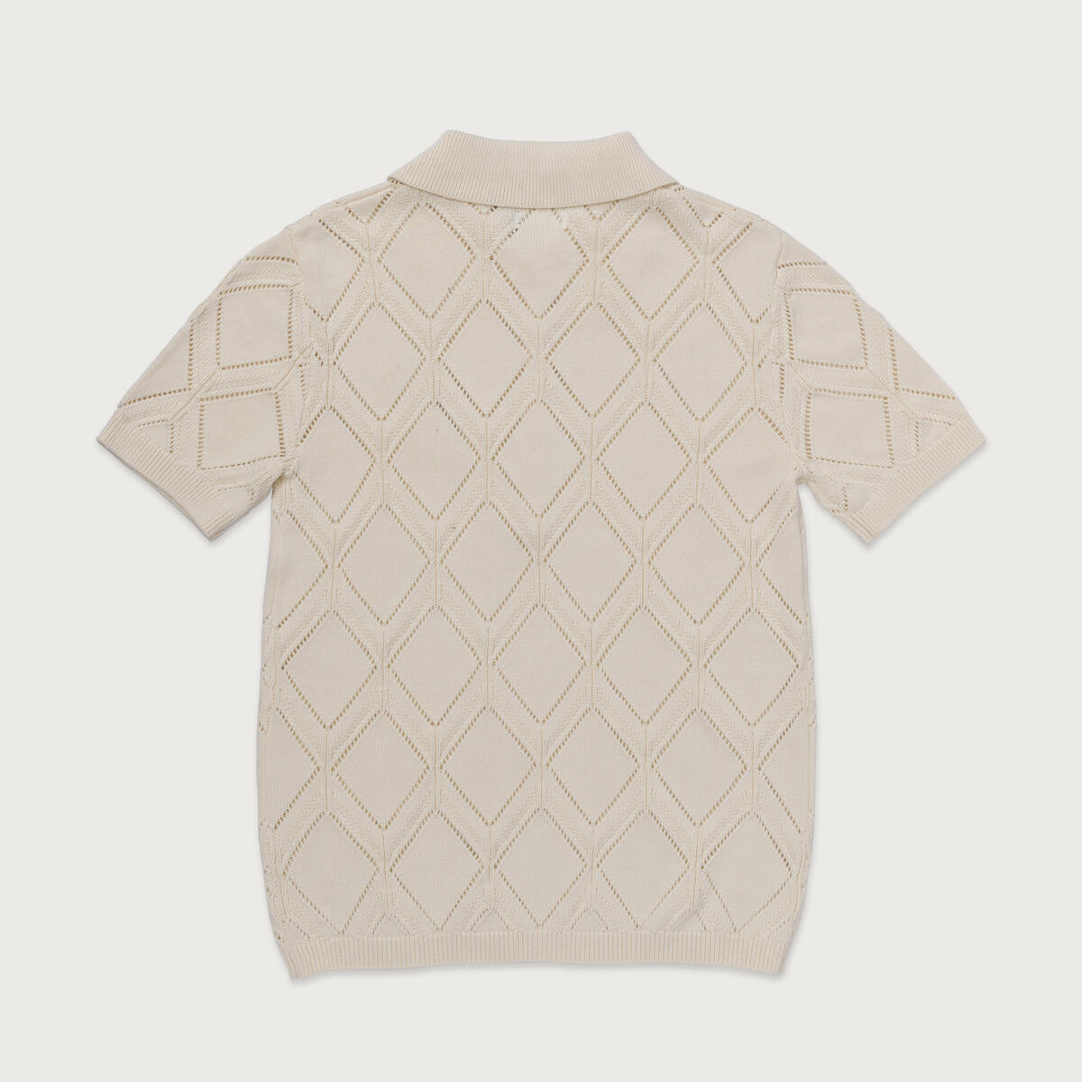 Honor The Gift Diamond Knit Polo 'Cream|HTG240332-CRM|Top Fashion