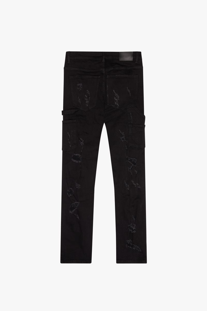 Valabasas Caesar Straight Relaxed Denim Pant 'Black|VLBS-SR-21-BLK