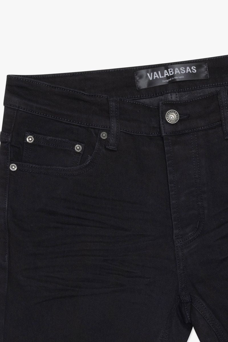 Valabasas Mr.Stacked Denim 'Black|VLBS-VJ3-1005-BLK|Top Fashion