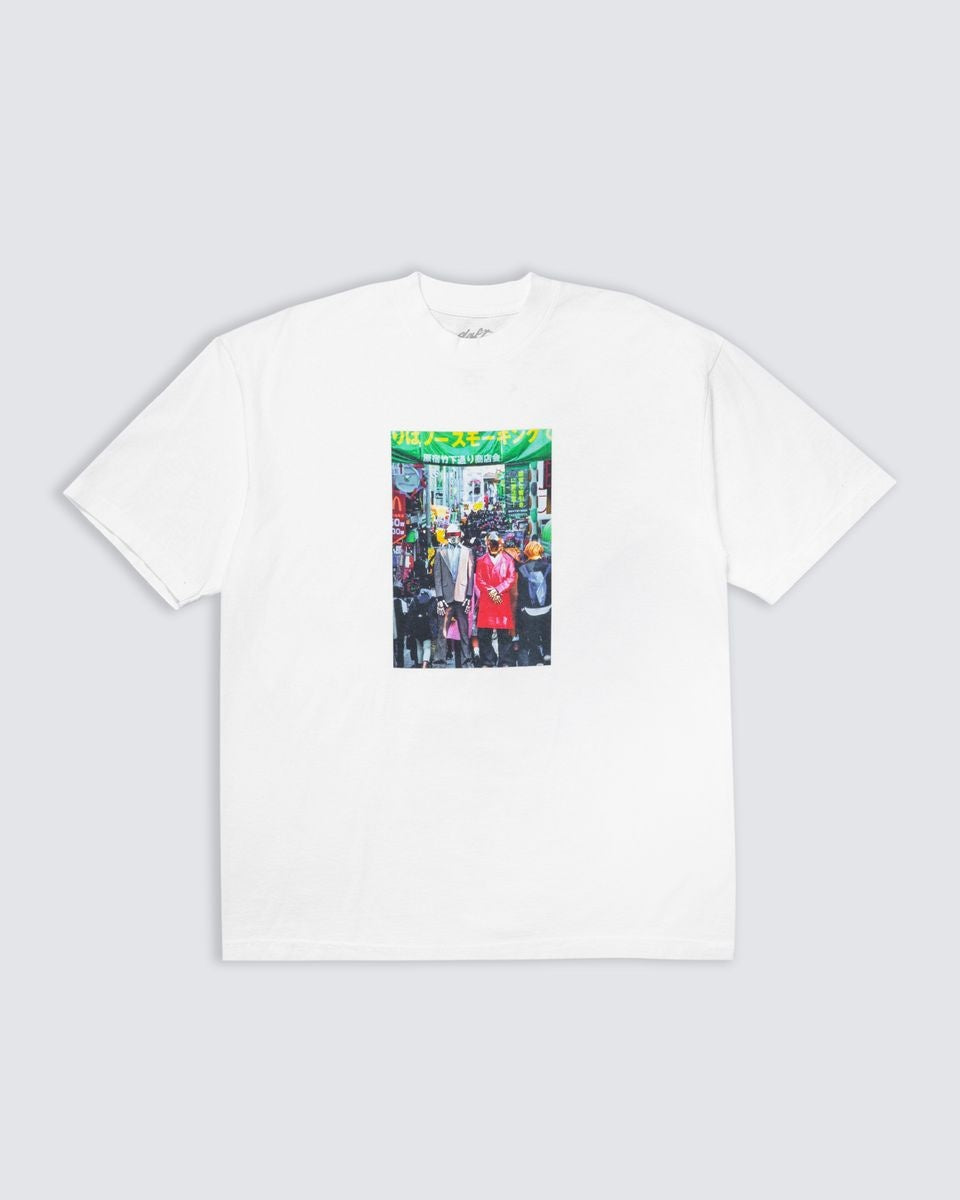 Straight Up Tour Tee 白 L Pleasures Harajuku Tee 'White|P25DP018-WHITE|Top Fashion