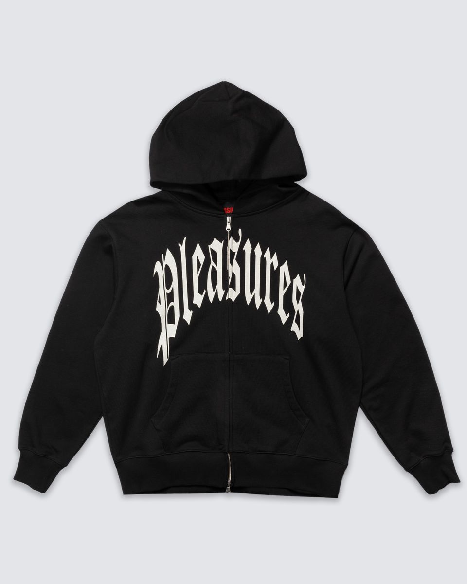 Pleasures Twitch Zip Hoodie 'Black' – Top Fashion