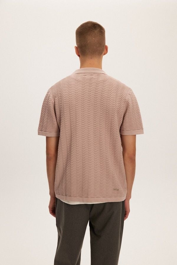 Kuwalla Wave Knit Polo Shirt