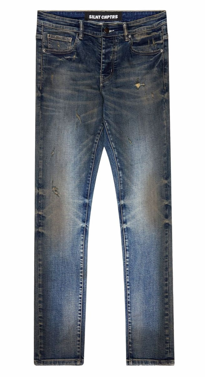 Silnt Chptrs Expansion Stretch Skinny Denim 'Blue Washed
