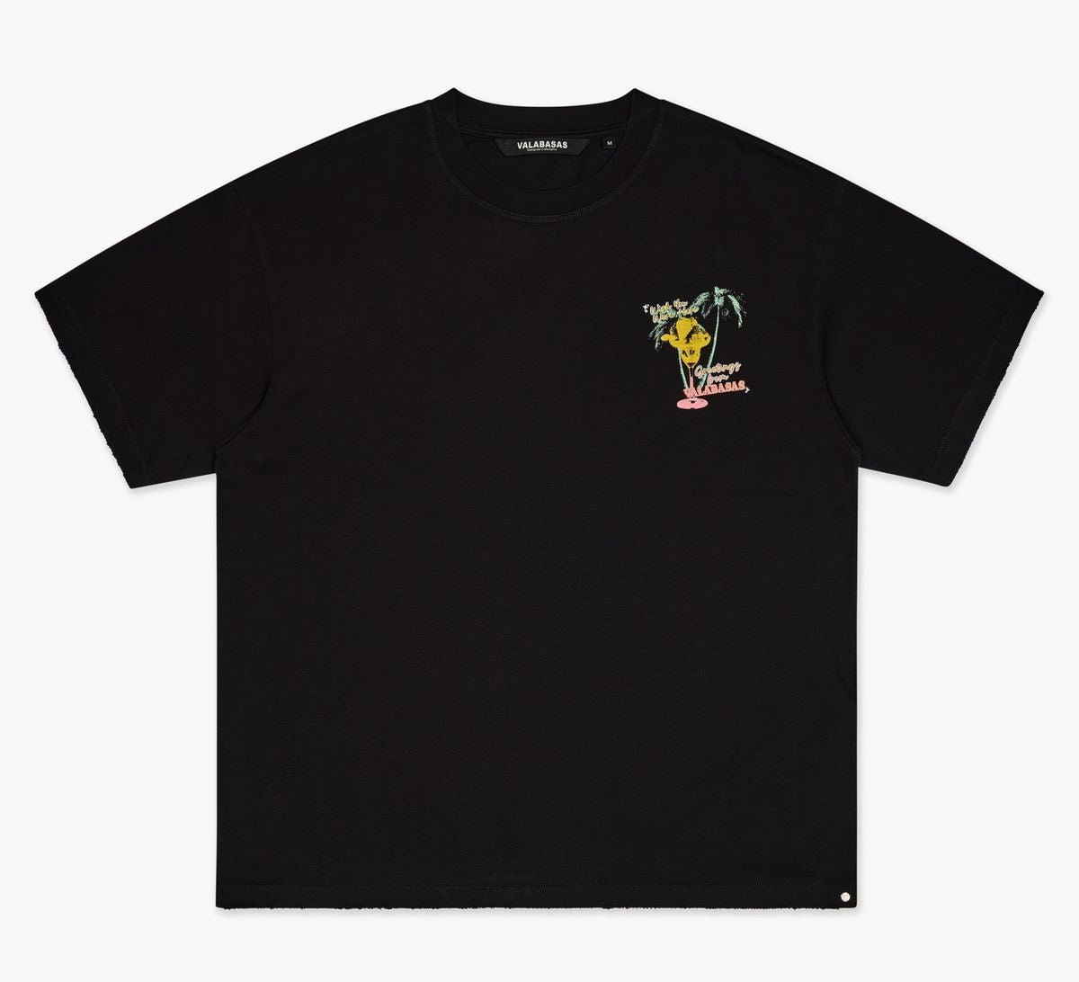 Valabasas Greetings Tee 'Black|OR124OM102|Top Fashion