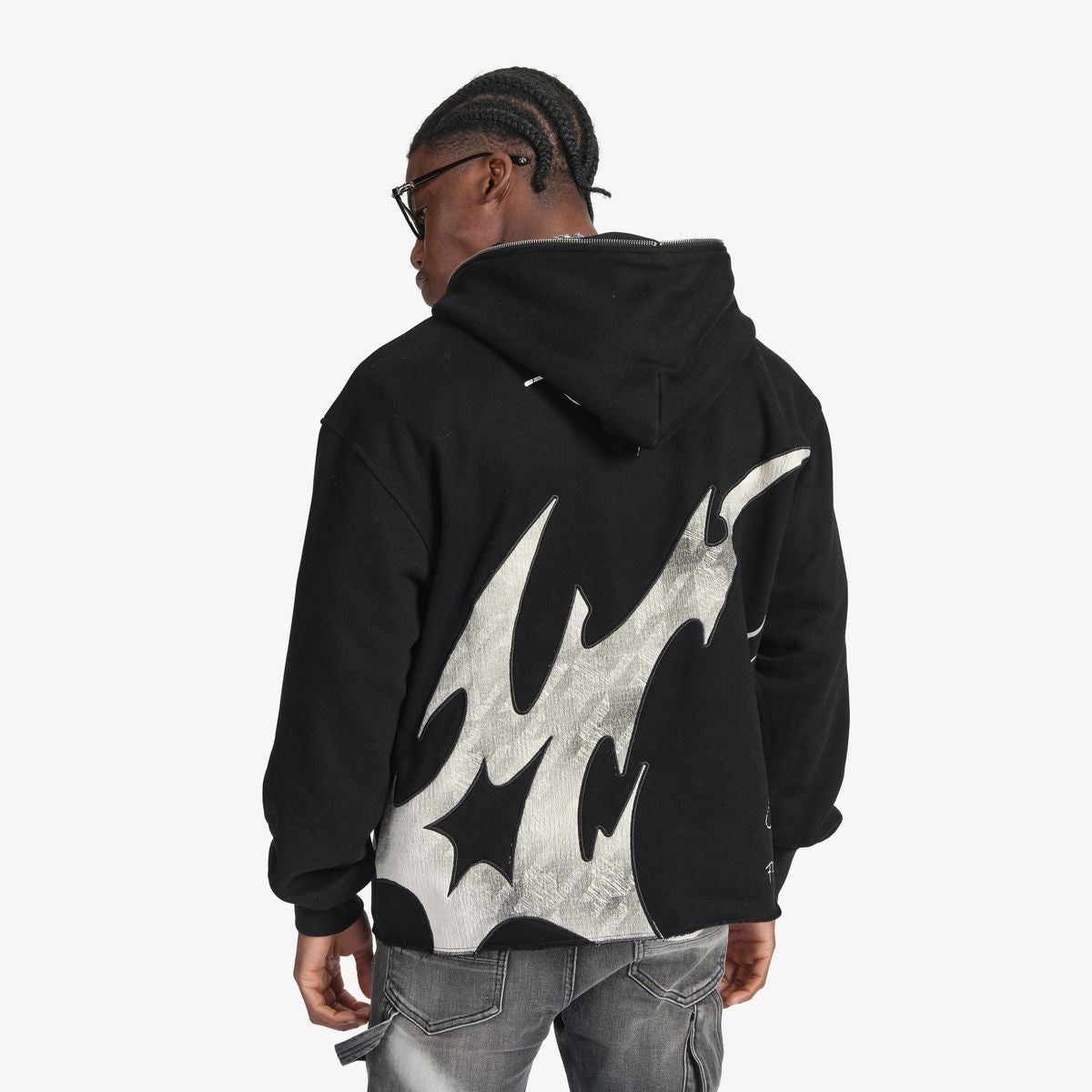 sugarhill トップス Sugarhill Katana Raw Hem Zip Hoodie 'Black|SH25-FALL-20|Top Fashion