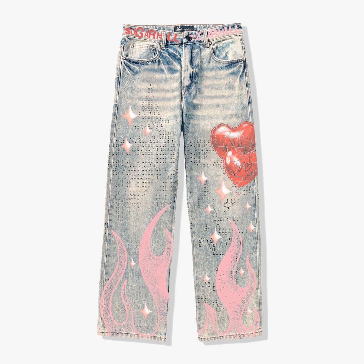 Sugarhill Disco Relaxed Fit Jeans 'Blue Wheat|SH25-FALL-58|Top Fashion
