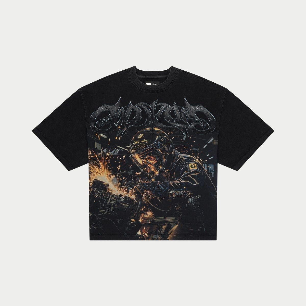 Godspeed Steel Sharpens Steel Tee 'Black Wash|11379695|Top Fashion