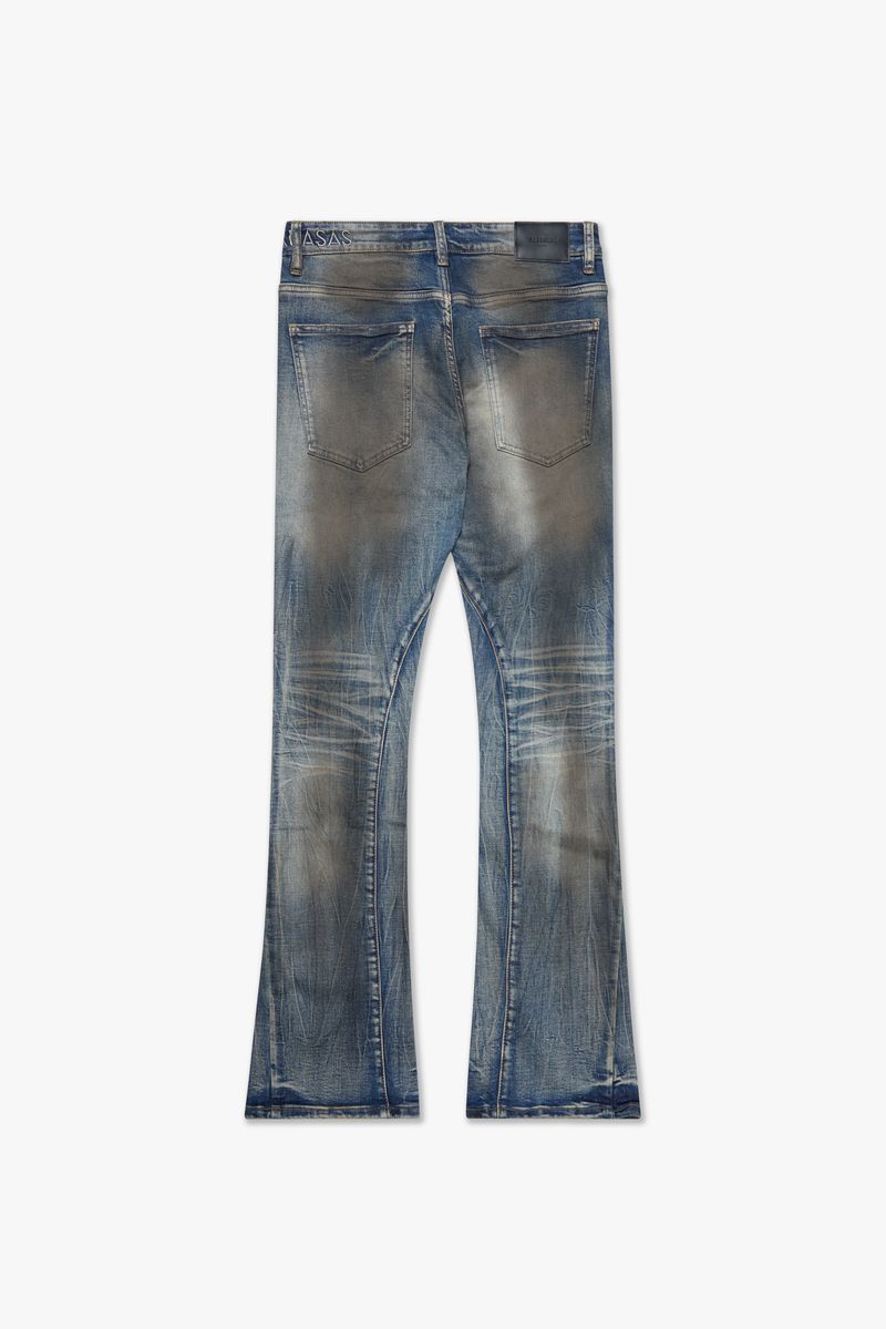 Valabasas Fax Stacked Denim 'Dirty Blue Washed'|VLBS-VJ3-1004|TF