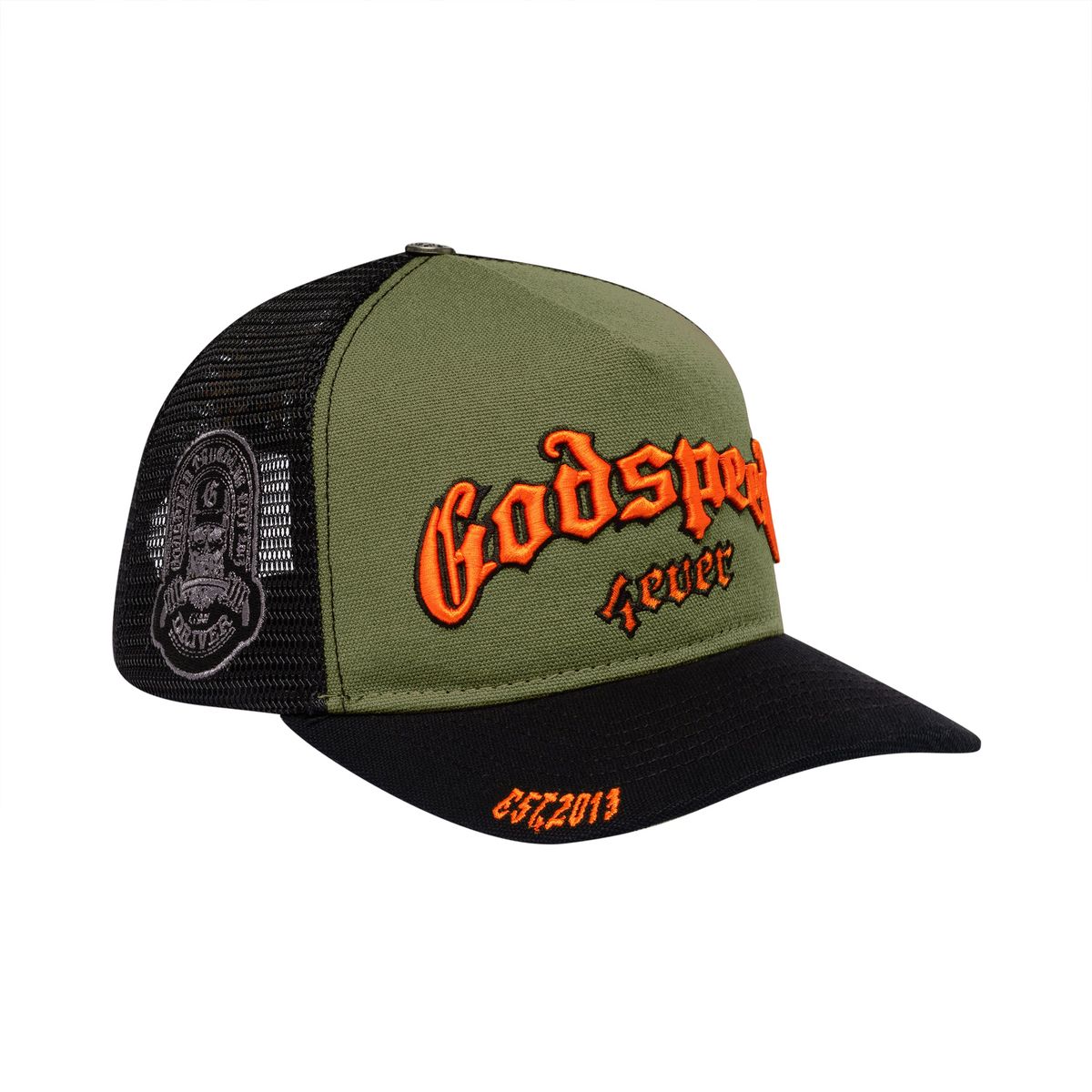 Godspeed Forever Trucker Hat 'Olive/Orange'|Gs-Forever-Trucker-Hat