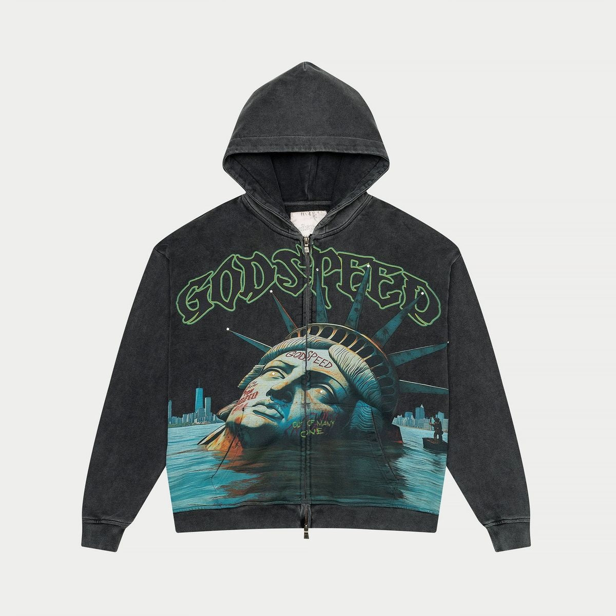 Godspeed Sunken Liberty Zip Hoodie 'Grey Wash|11653846|Top Fashion