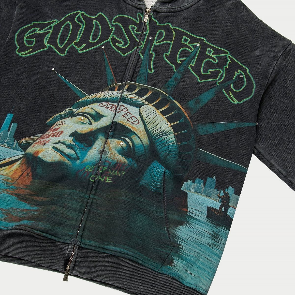 Godspeed Sunken Liberty Zip Hoodie 'Grey Wash|11653846|Top Fashion