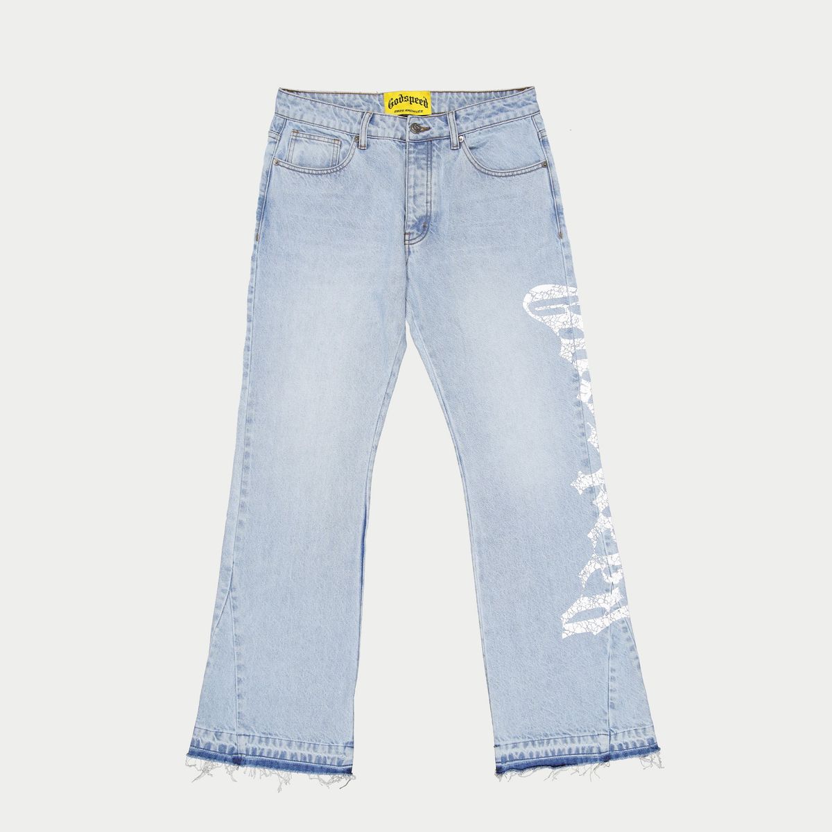 Godspeed Printed OG Logo Flared Denim 'Blue' – Top Fashion