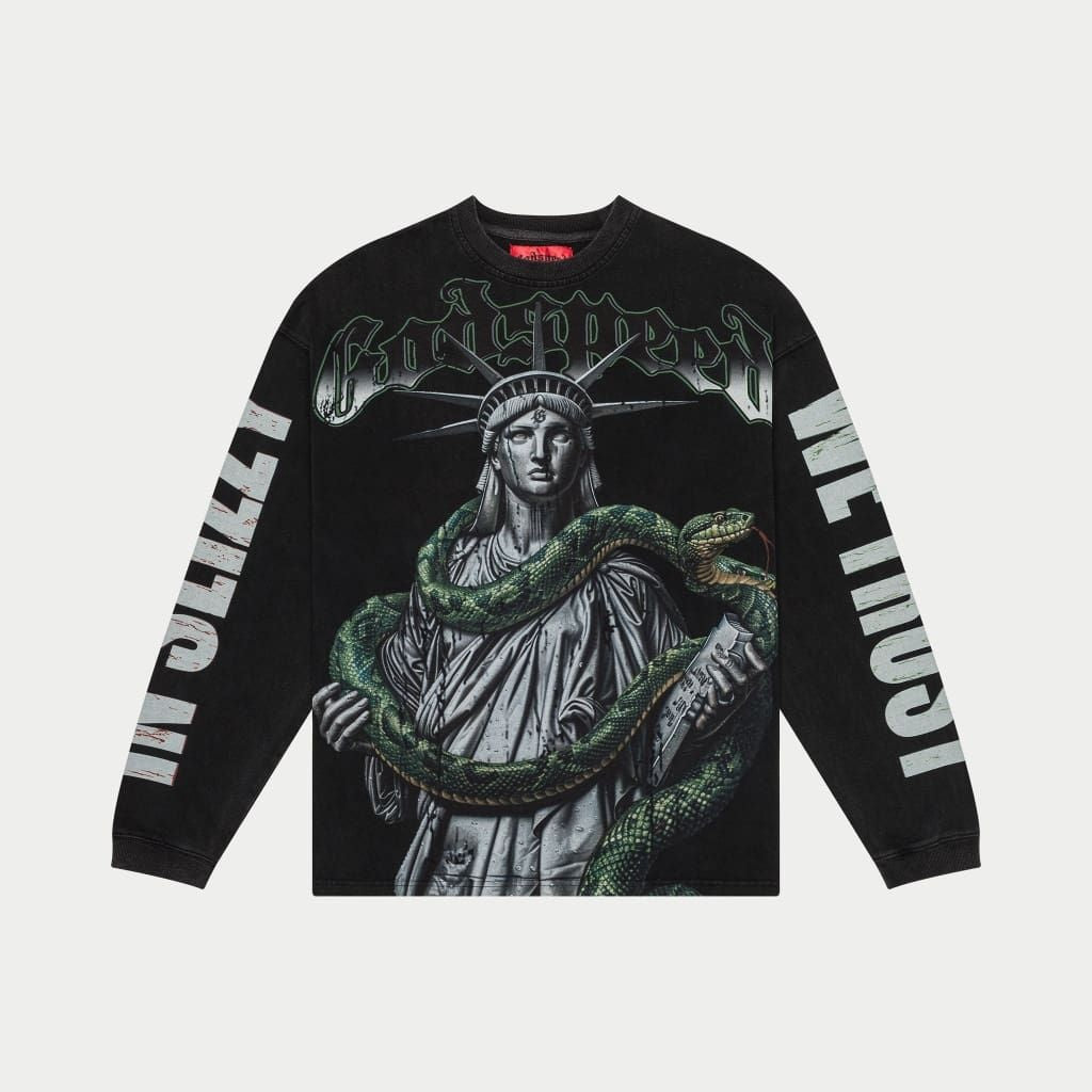 トップス Godspeed TOP5 SLYZZY L/S shirts t Godspeed Top 5 Slizzy Long Sleeve Tee 'Black Wash|11653867|Top Fashion