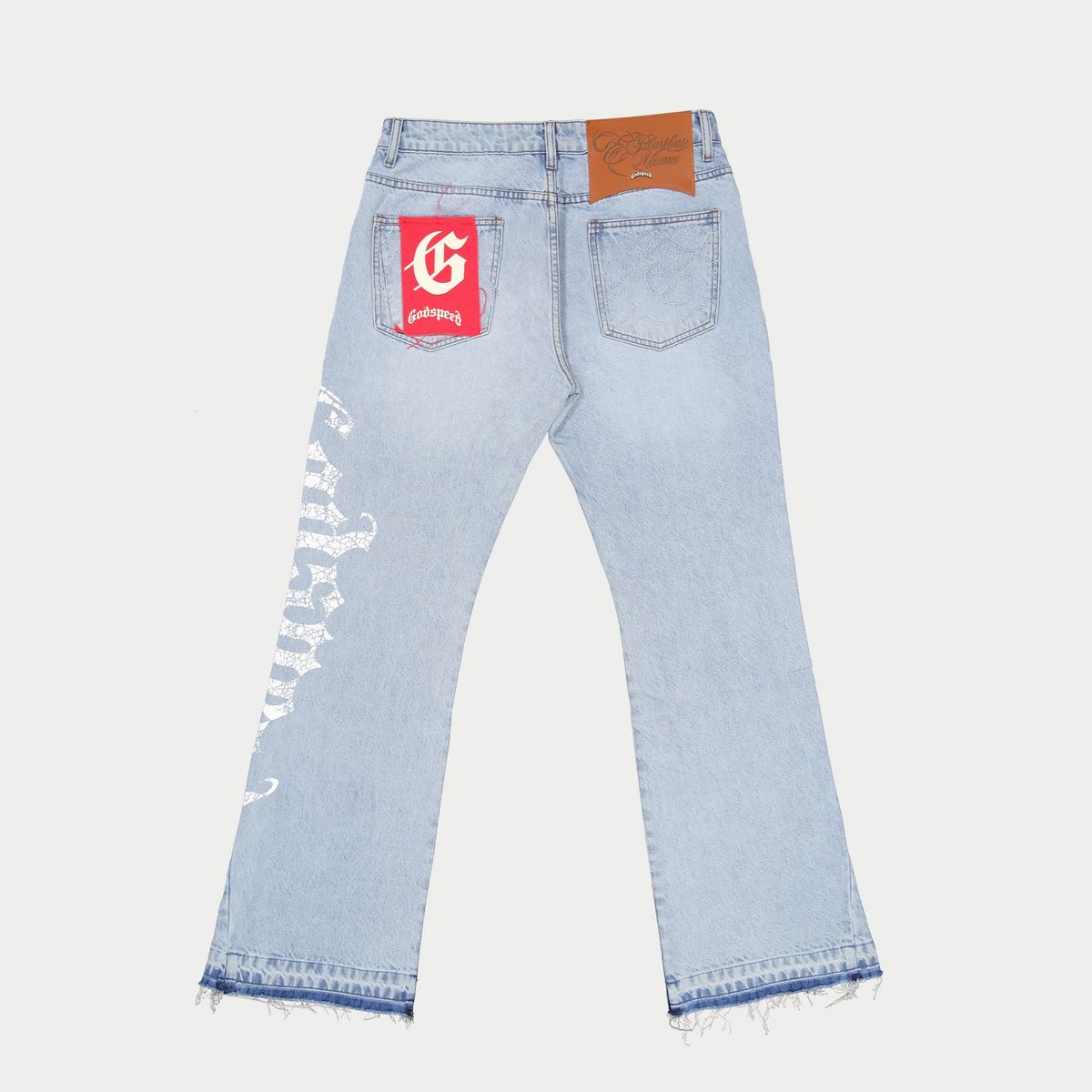 Godspeed Printed OG Logo Flared Denim 'Blue' – Top Fashion