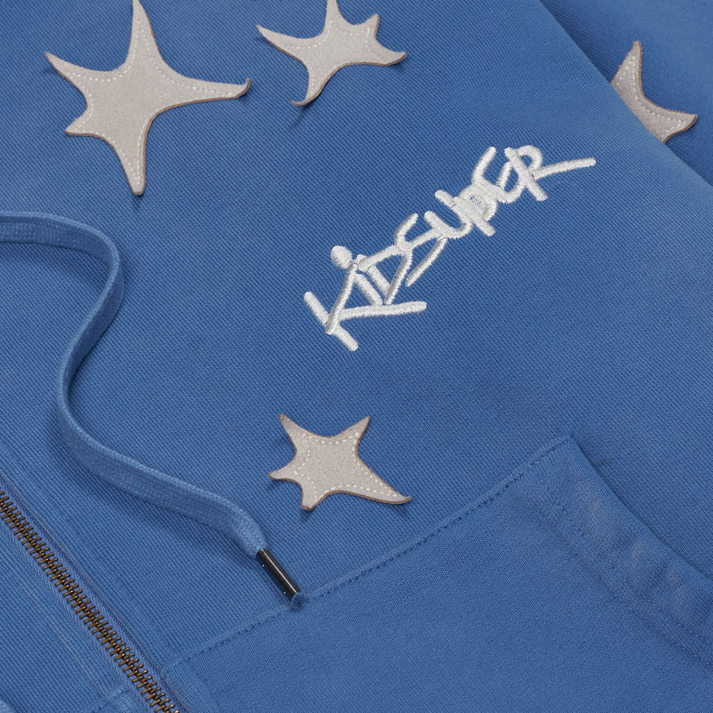 Kidsuper Stars Patchwork Washed Hoodie 'Blue'|SS26-HD-05|TF – Top
