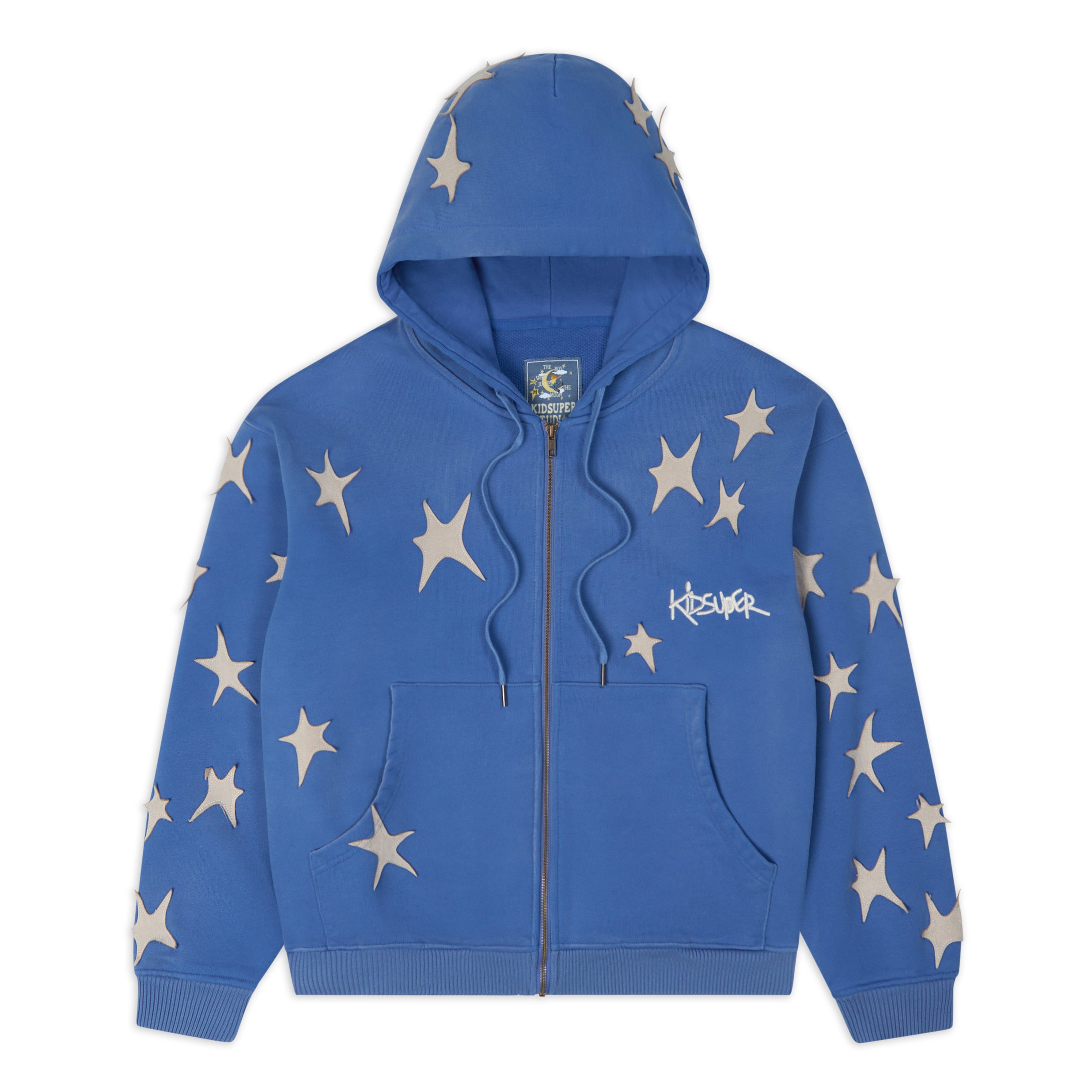 Kidsuper Stars Patchwork Washed Hoodie 'Blue'|SS26-HD-05|TF – Top