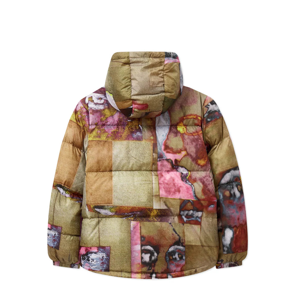 KidSuper Printed Faces Collage Puffer Jacket