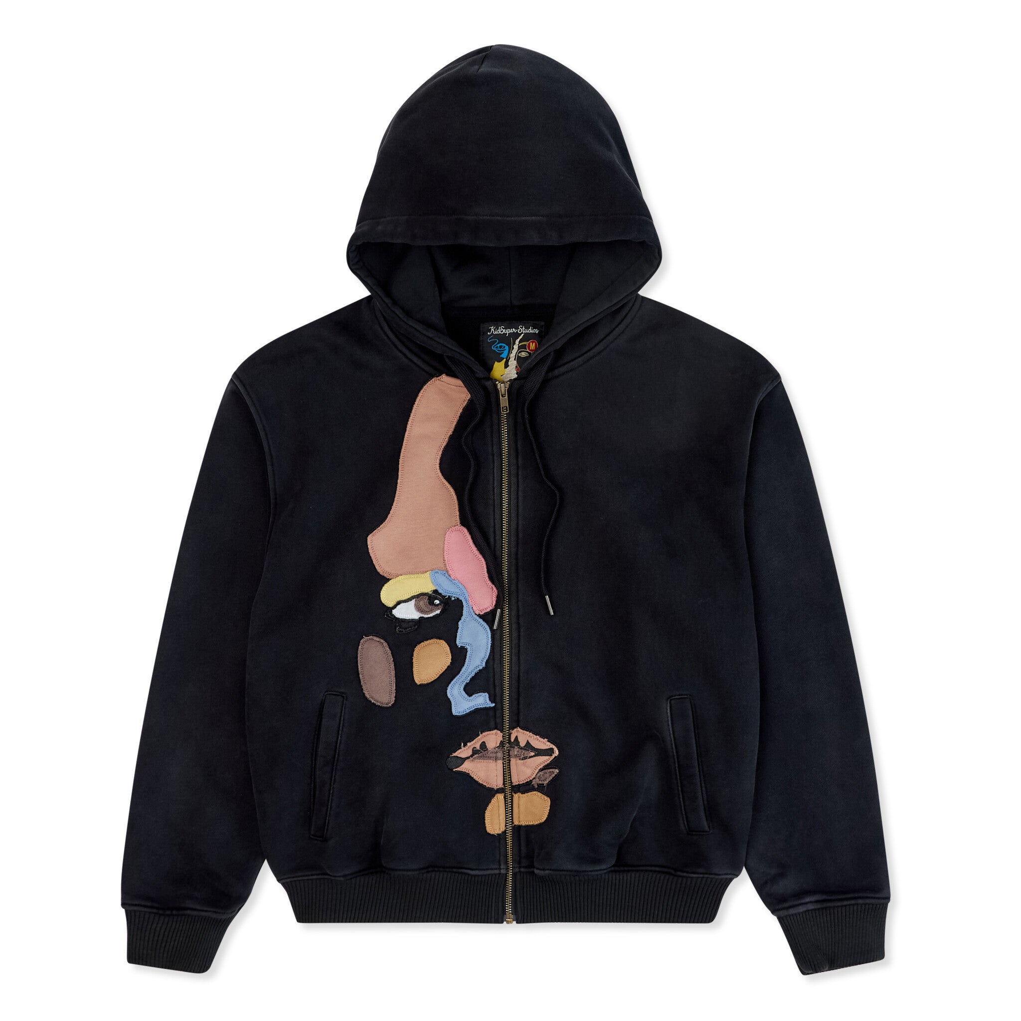 KIDSUPER 総柄ブルゾン KidSuper Side Eye Face Zip Up Hoodie 'Black|AW25-HD-04|Top Fashion
