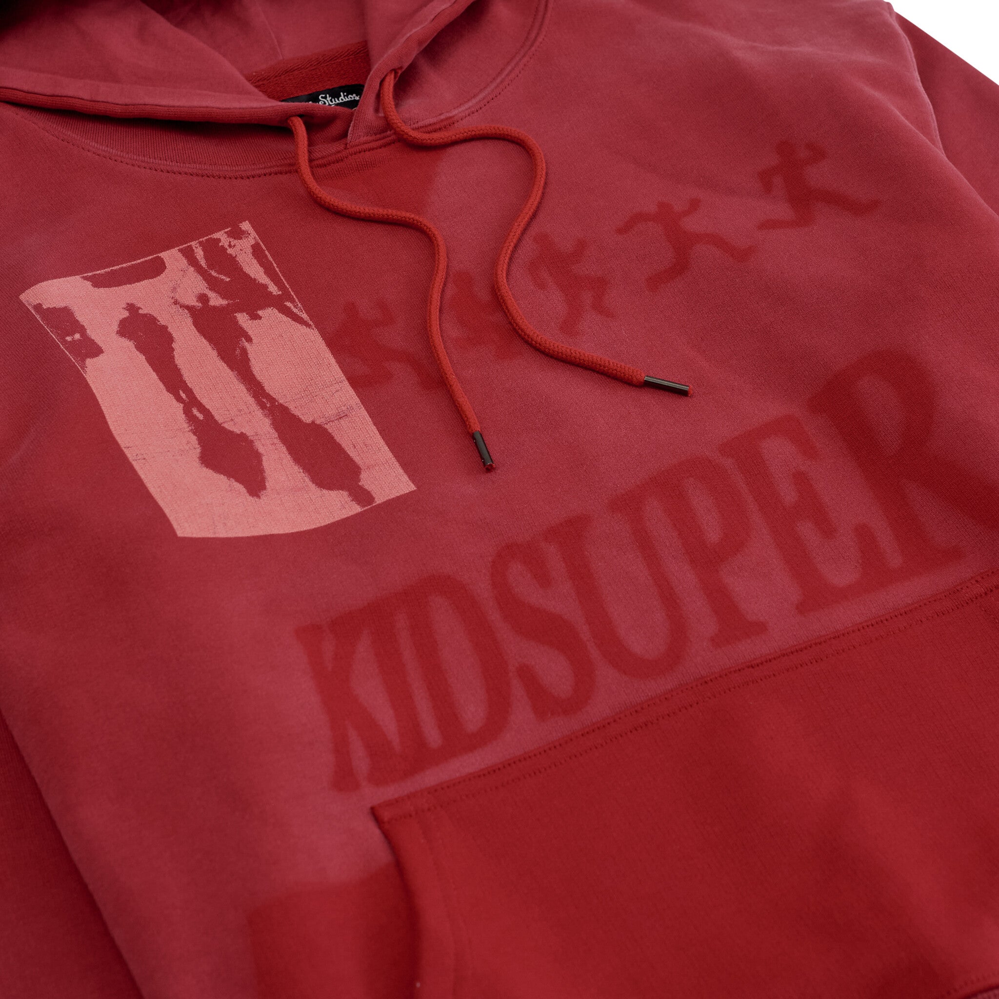 KidSuper Sun Faded Hoodie 'Red|AW25-HD-03|Top Fashion