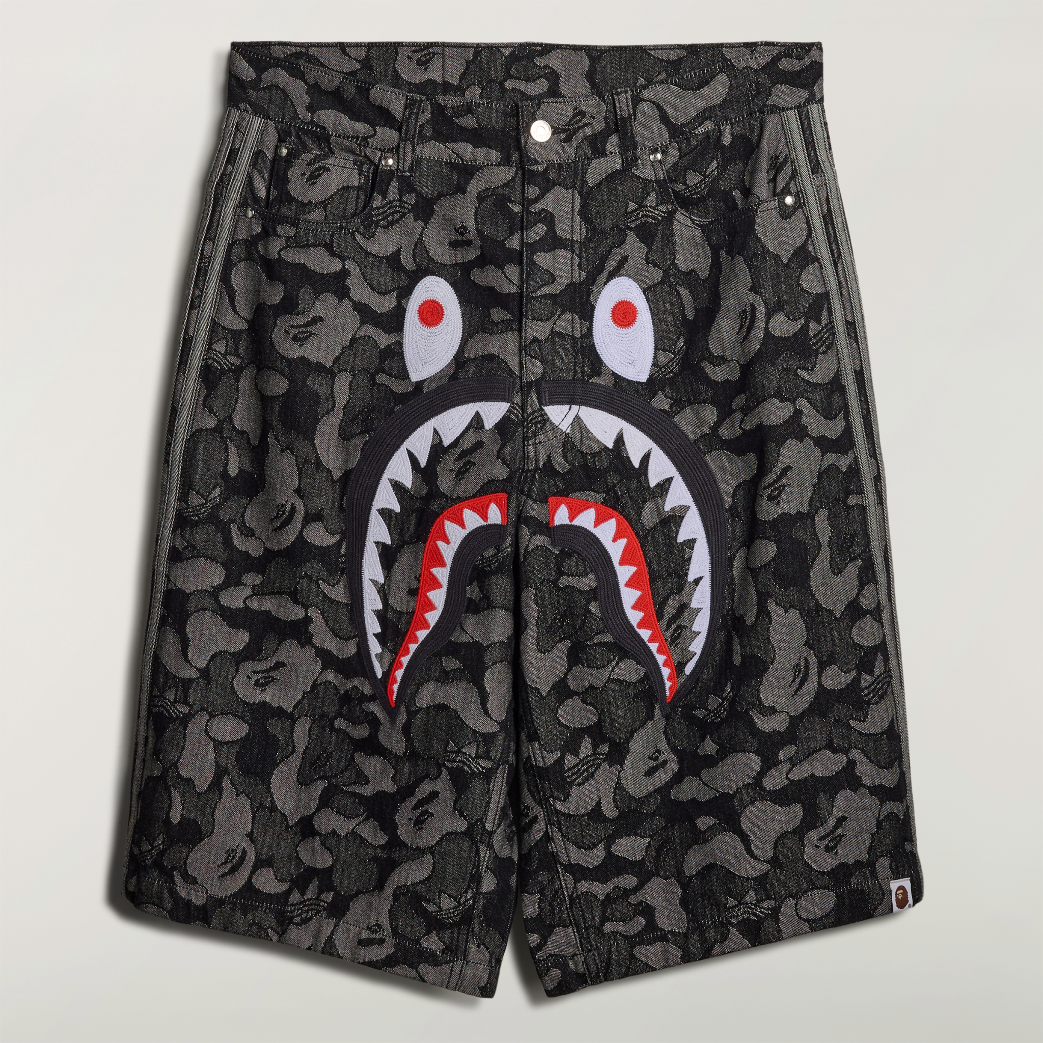 adidas x BAPE Shark Denim Jort 'Black' |KF4917|TF – Top Fashion