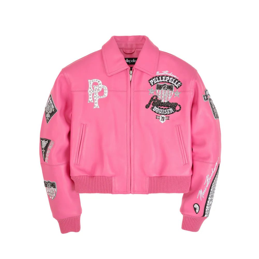 Wmns Pelle Pelle American Bruiser Crop Jacket 'Pink|325-37502-PNK