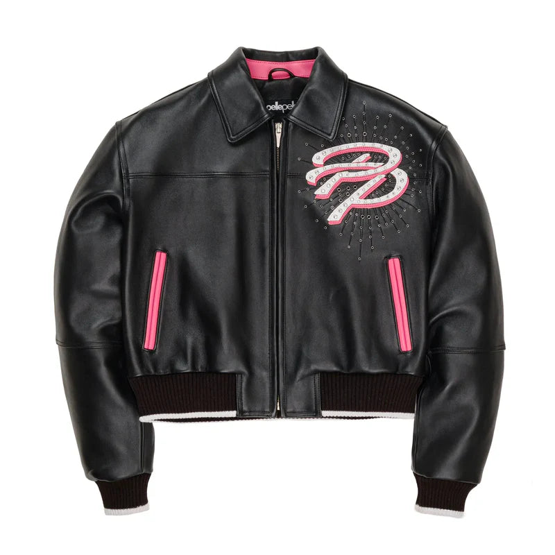 Wmns Pelle Pelle GTST Of All TIM Crop JKT'BLK/WHT/PNK|325-37521