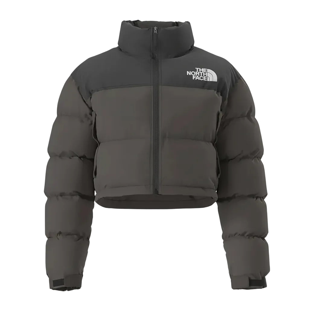 Wmns TNF Nuptse Short Jacket 'Dark Chestnut/TNF Black'|NF0A5GGE