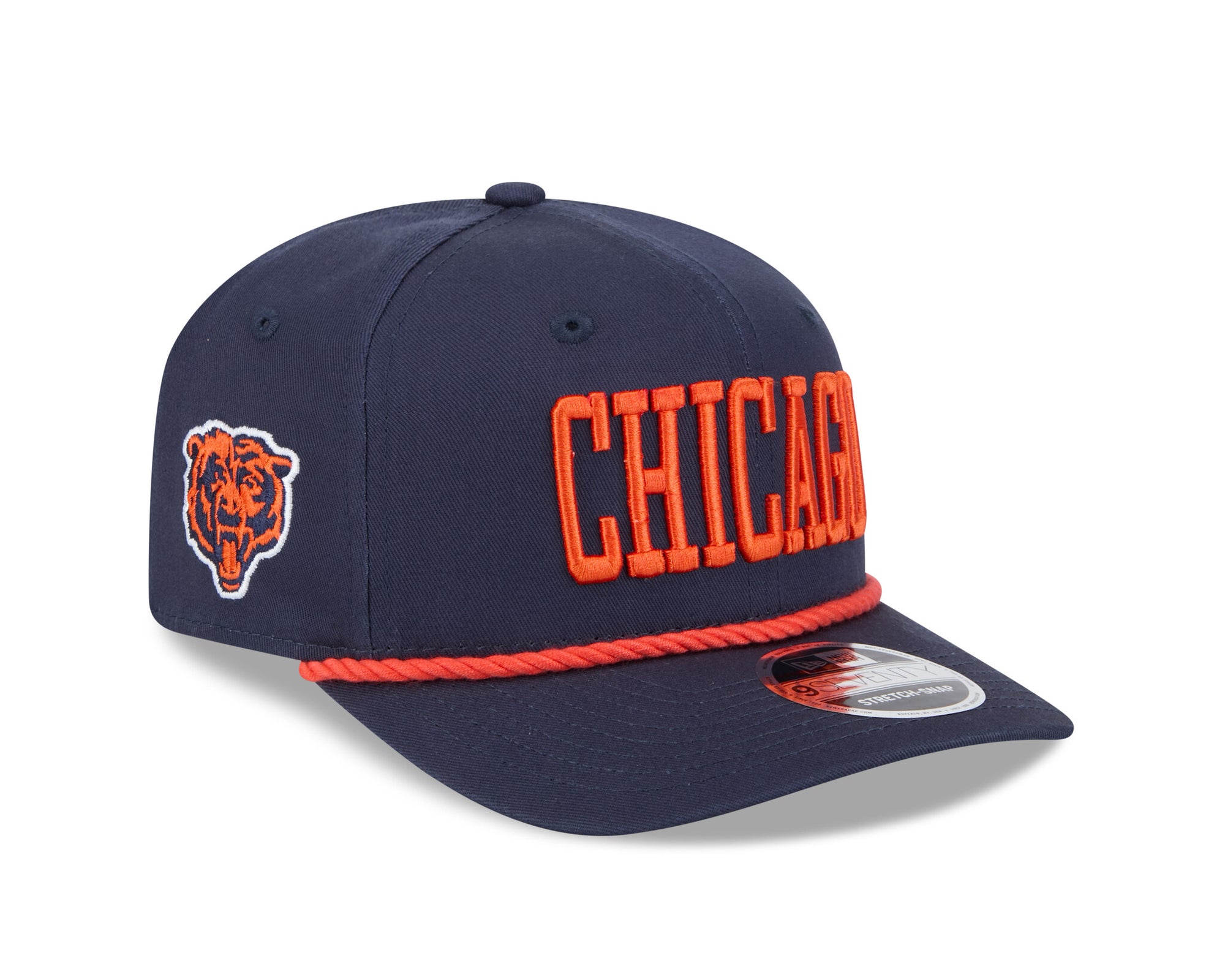 New Era 970 Chicago Bears Wordmark Stretch Snap Hat