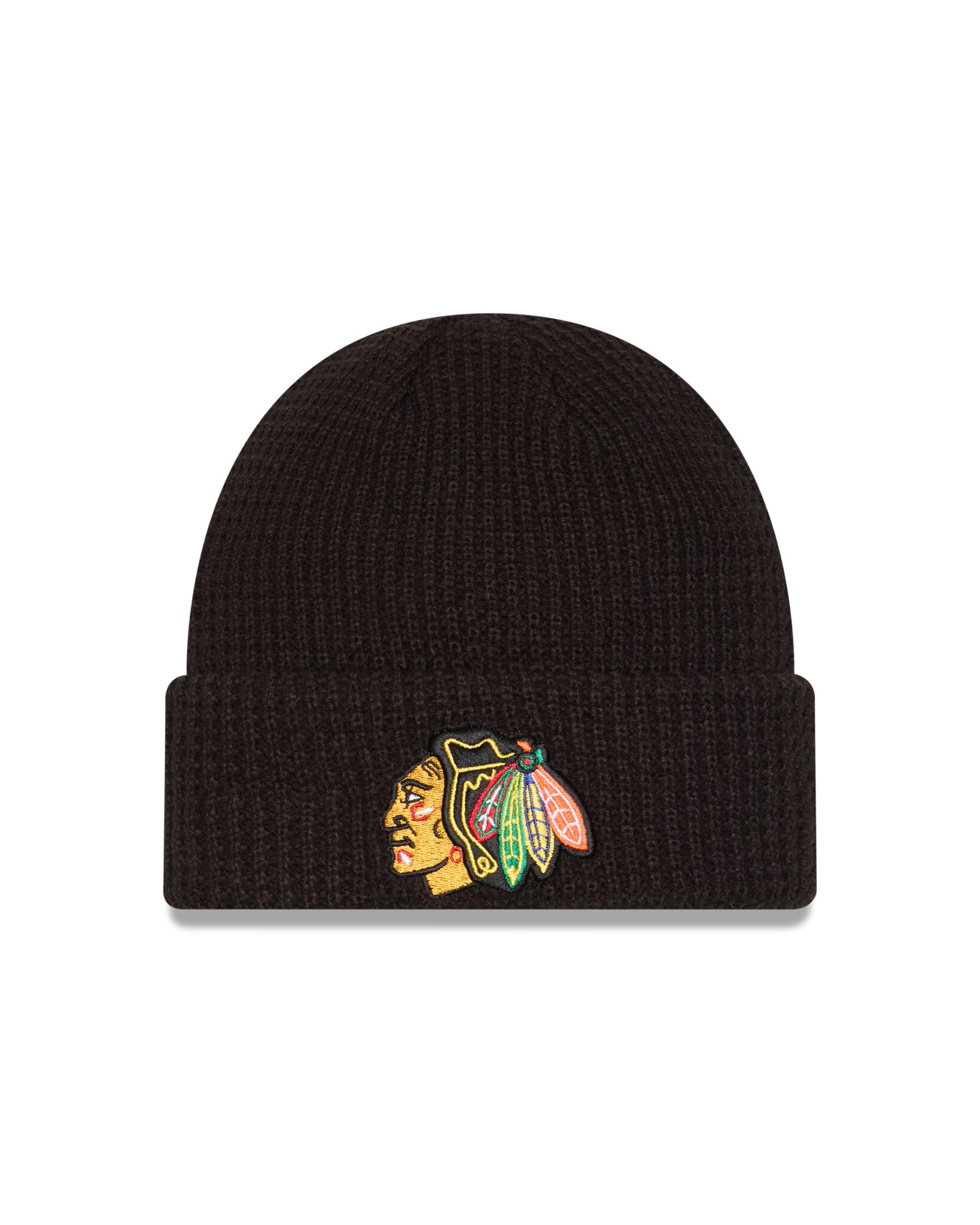 New Era Knit Chicago Blackhawks Waffle Beanie'BLK|60705382|Top Fashion