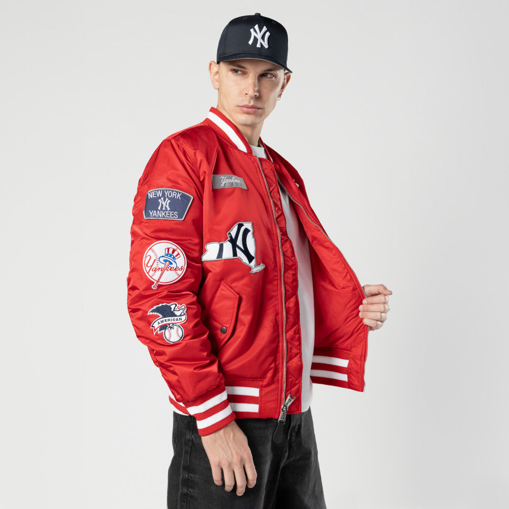 New Era New York Yankees Alpha Jacket 'Scarlet/White|60747972|TF