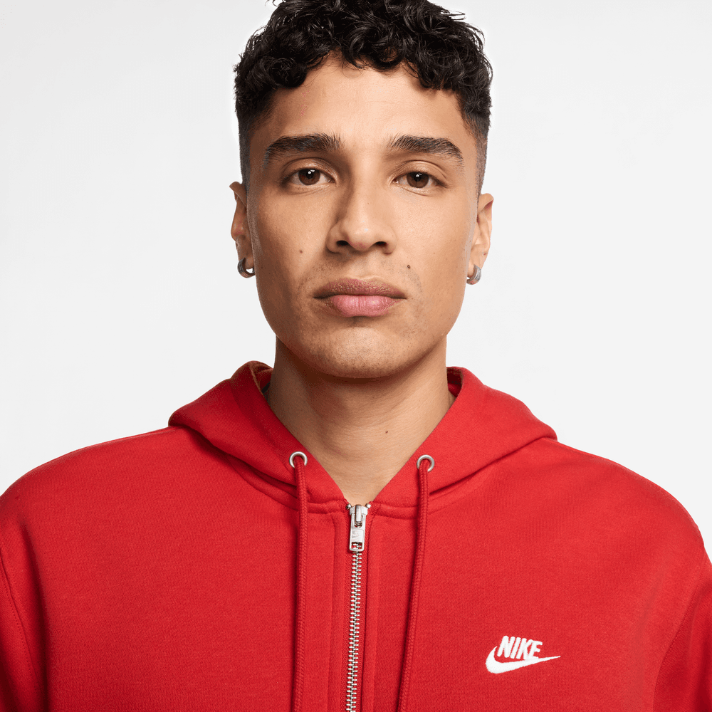 nike red zip up