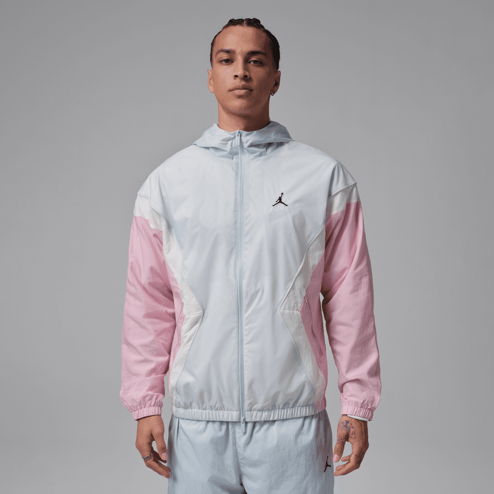 Air Jordan Brooklyn Hooded Draft Jacket 'Aura/Iced Carmine-Jade
