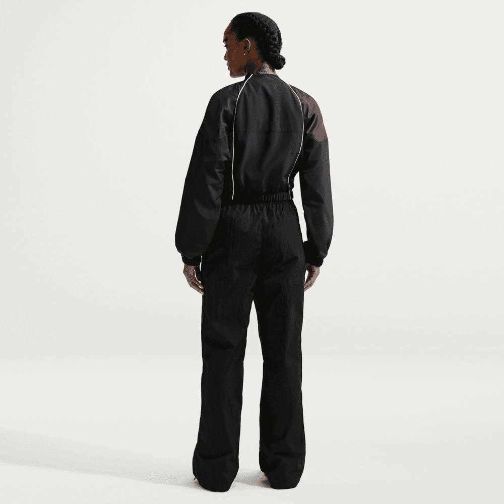 Wmns Nike Sportswear Shrunken Track Jacket 'Black/Black/Black/Sail
