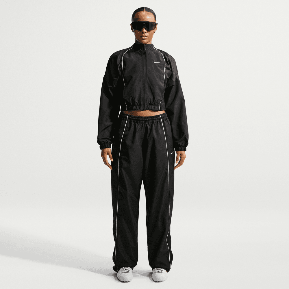 Wmns Nike Sportswear Oversized Mid-Rise Track Pant 'Black/Black