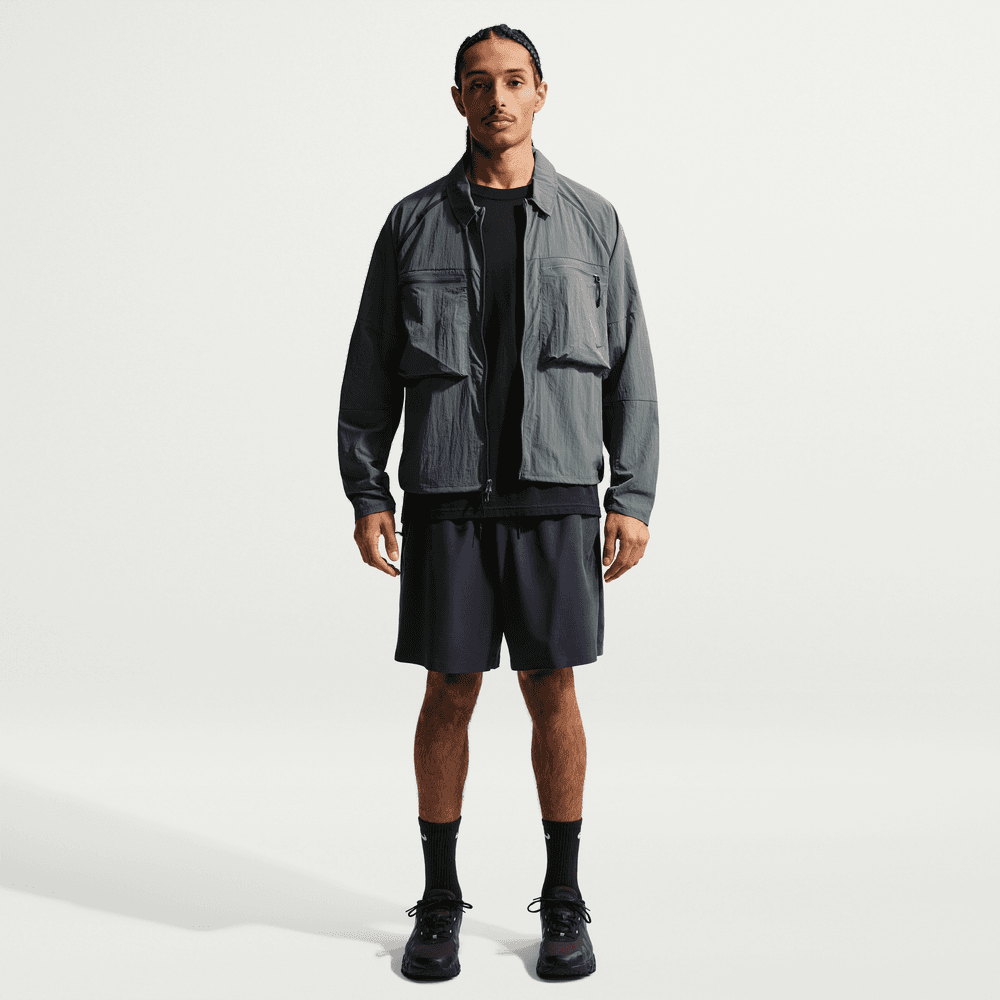 Nike Tech Long-Sleeve Utility Shirt 'Iron Grey/Black'|IF1347-068