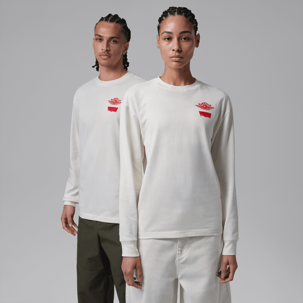 Air Jordan x Levi's Long-Sleeve Tee 'Pale Ivory/Black/University