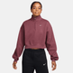 Wmns Nike Studio Fleece Oversized 1/4-Zip Cropped Top