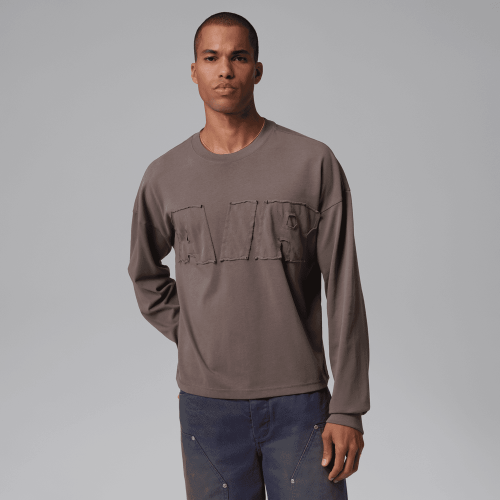 Air Jordan M J Oversized Long Sleeve Tee 'Cave Stone'|IO9588-289