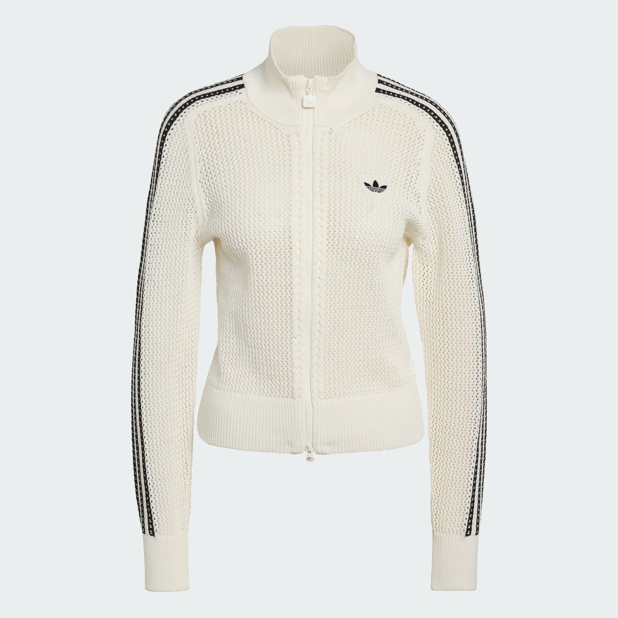 Wmns Adidas Crochet Track Top 'Off White'|KC6496|TF – Top Fashion