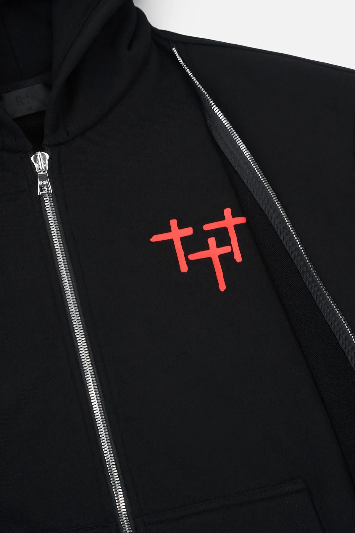 RTA Ren Layered Zip Planetary Hoodie 'Black' |MEXOK909-T2305BKPLR