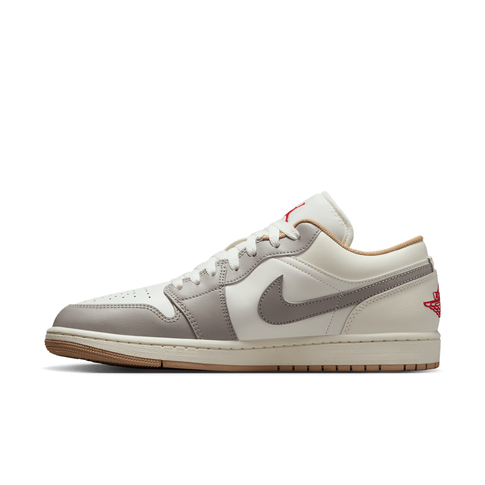 Air Jordan 1 Low 'Sail/Fire Red-College Grey-Hemp|553558-169|TF