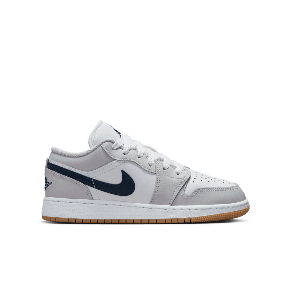 GS Air Jordan 1 Low 'White/Midnight Navy-Neutral Grey|553560-146 GS Air Jordan 1 Low 'White/Midnight Navy-Neutral Grey|553560-146