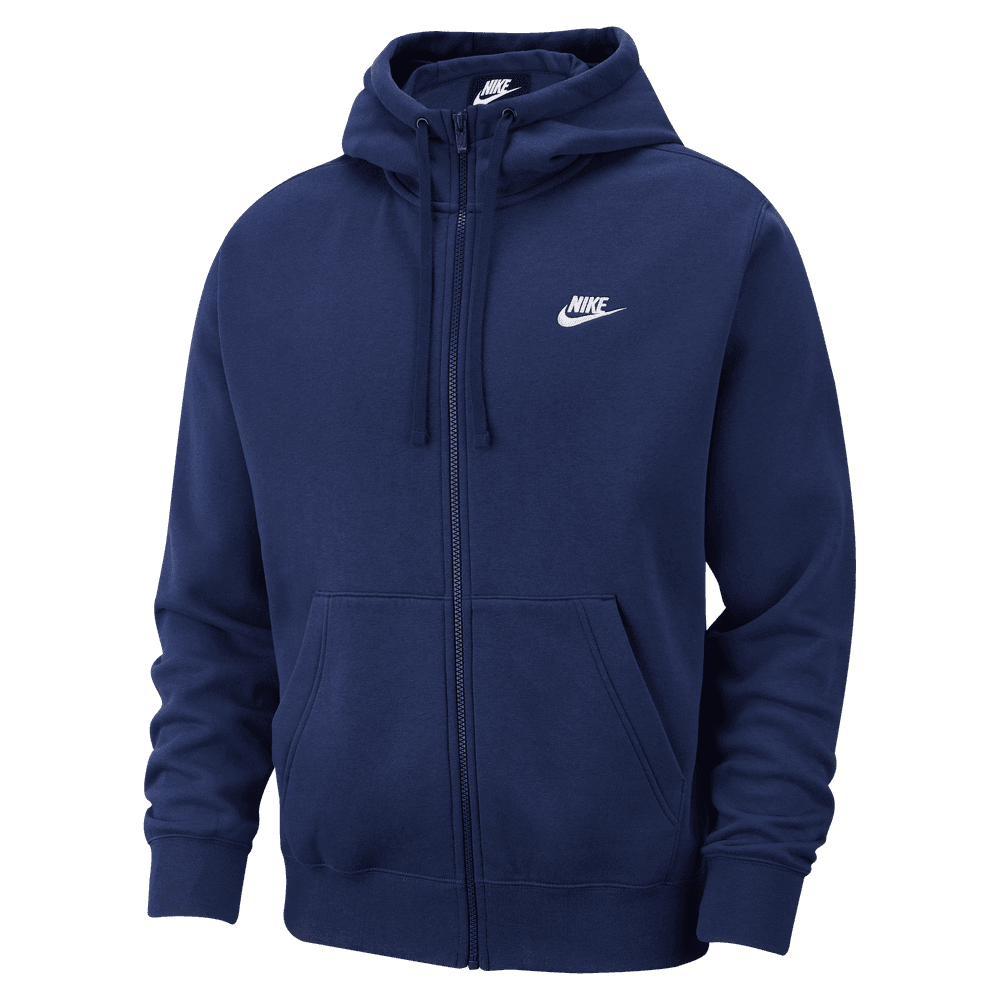 Nike Sportswear Club Fleece Full-Zip Hoodie 'Mdn Nvy/Wht|BV2645