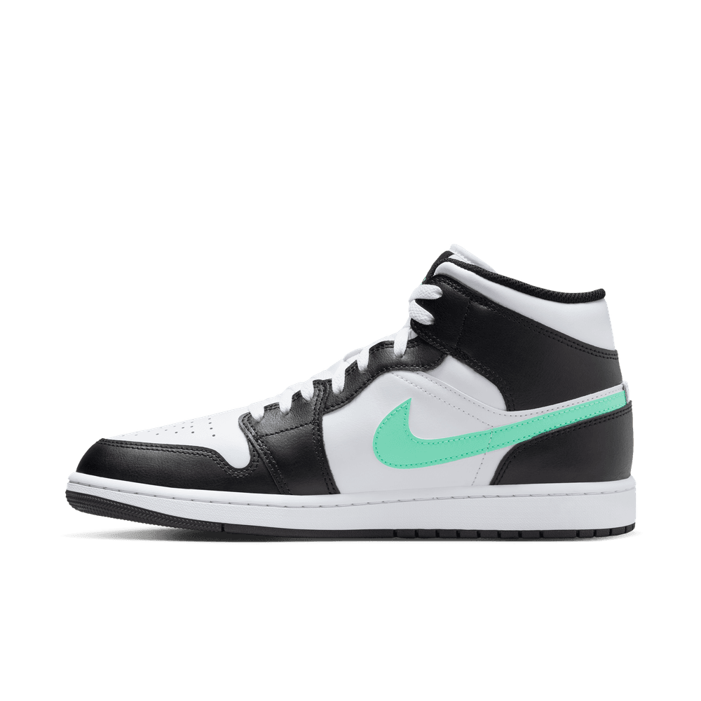 Air Jordan 1 Mid 'White/Green Glow-Black|DQ8426-103|Top Fashion