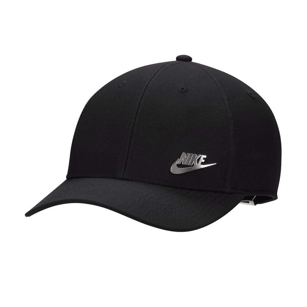 帽子 NIKE CAP BLACK Nike Dri-FIT Club STR Metal Logo Cap 'Black/MET Silver