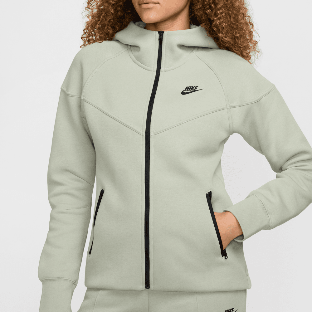 Wmns Nike SPW Tech FLC WNDRN Full-Zip HOD'Jade HOR/BLK|FB8338-370