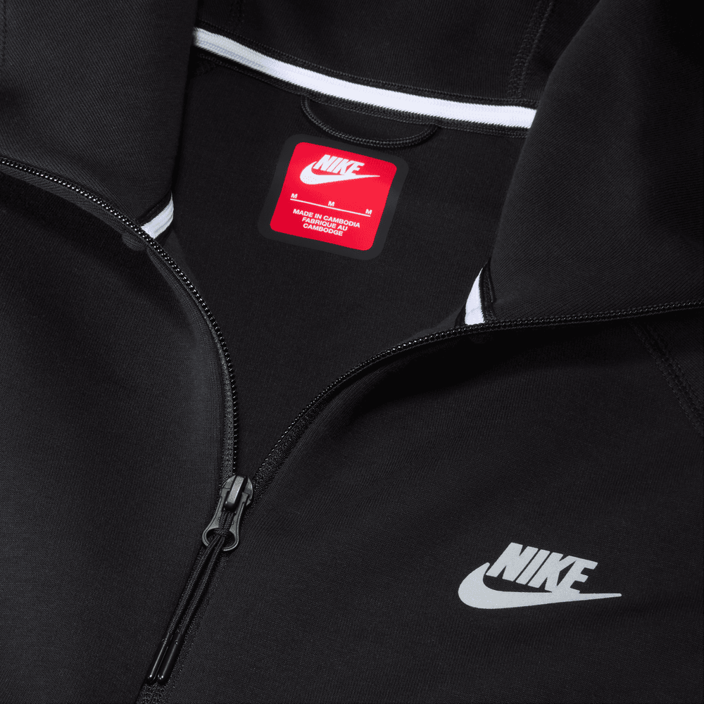 Nike Tech Windrunner Fleece Full-Zip Jacket 'Black/Bemis Silver
