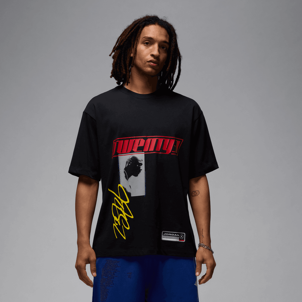 Air Jordan Flight Essentials Oversized Tee 'Black/White|HJ2366-010