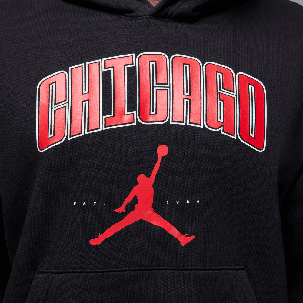 Air Jordan Chicago Fleece Hoodie 'Black|HQ0418-010|Top Fashion