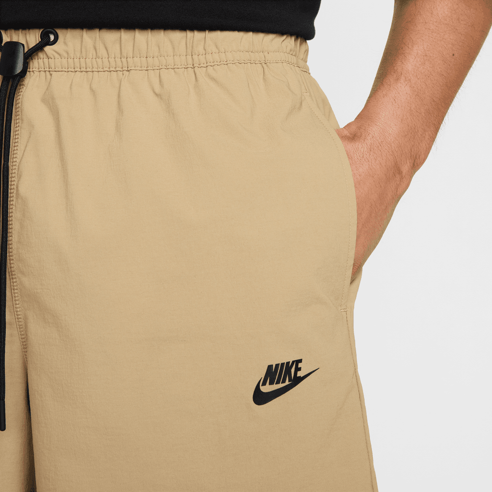 nike heritage essentials washed woven shorts in dusty khaki